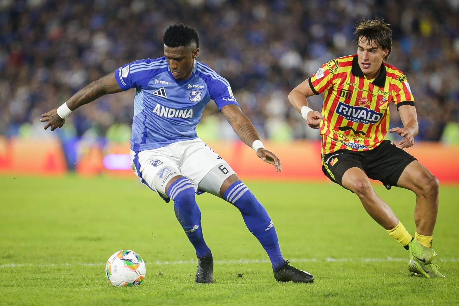 Bogotá. Mayo 08 de 2025. Millonarios FC enfrenta a Deportivo Pereira, por encuentro válido de la Liga BetPlay I 2025 de la fecha 15, en el Estadio Nemesio Camacho El Campín. (Colprensa - Cristian Bayona).