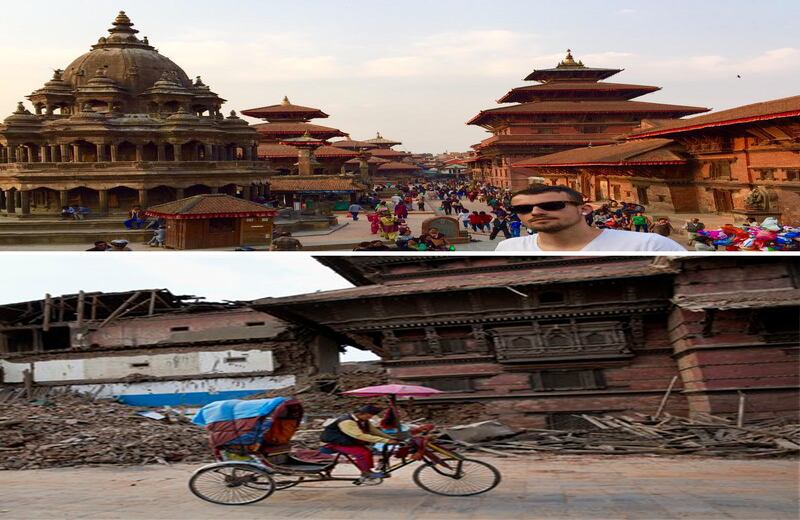 Así quedó la emblemática plaza Basantapur Durbar, en Katmandú. También fue declarado patrimonio de la humanidad por la Unesco. 