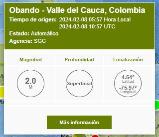 Colombia se caracteriza por su frecuente actividad sísmica.