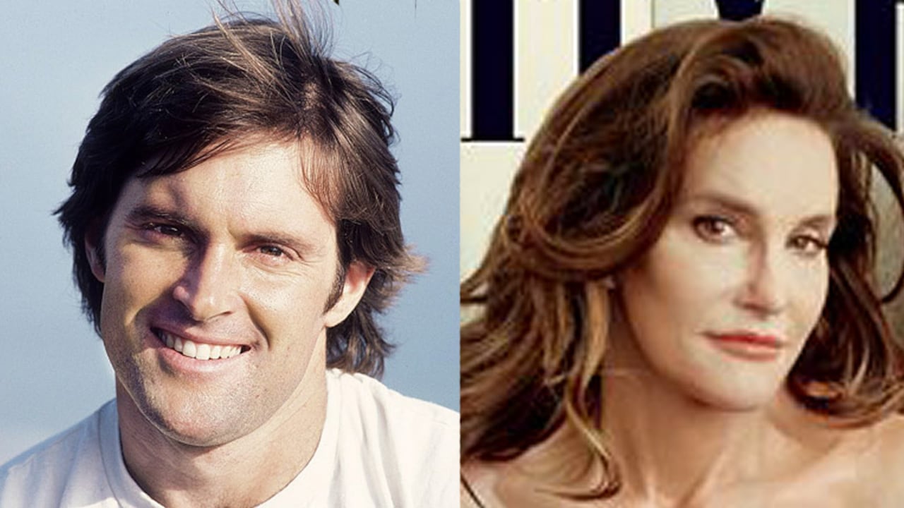 Bruce Jenner en 1980 y Caitlyn Jenner en 2015.