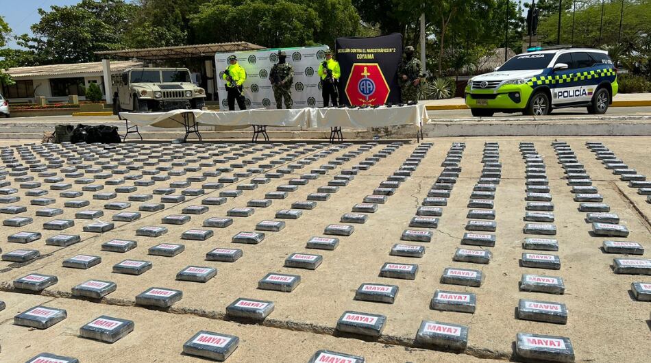 Cocaína hallada en La Guajira.