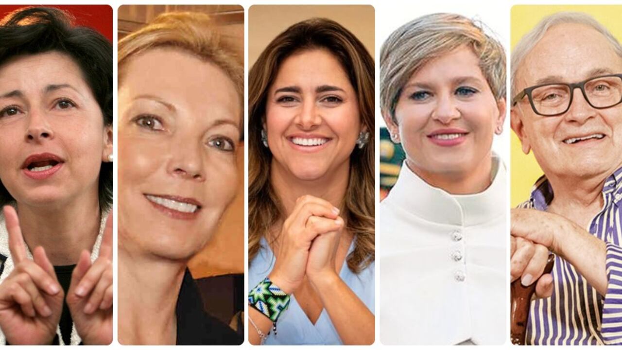 Lina Moreno, Tutina de Santos, María Juliana Ruiz, Verónica Alcocer y Gustavo Álvarez Gardeazabal.