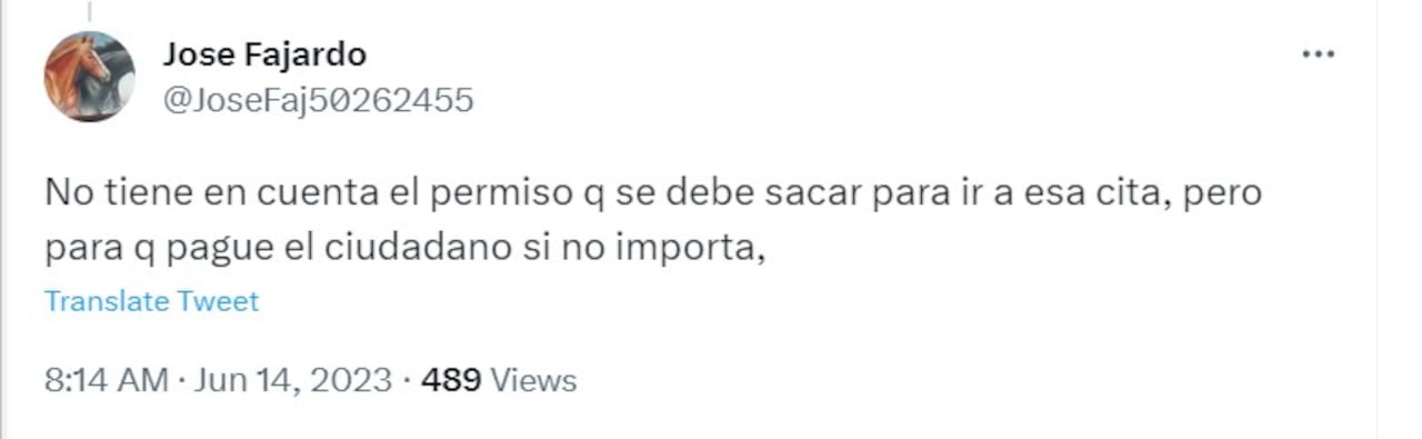 Captura de pantalla de tweets ciudadanos por caos en secretaría de movilidad