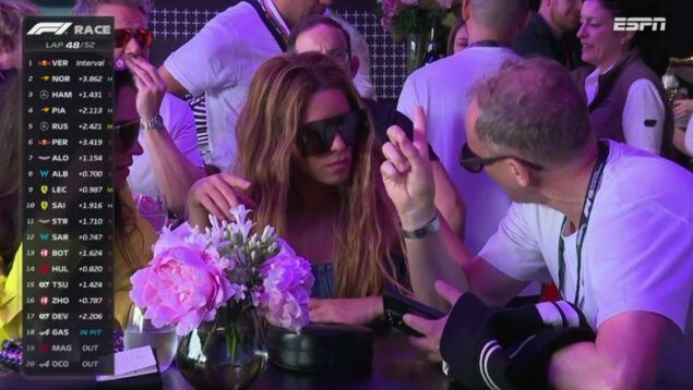 Shakira asistió al Gran Premio de la Formula 1 de Gran Bretaña