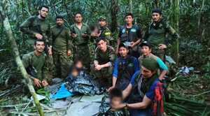 Los cuatro niños hallados en la selva del Guaviare.