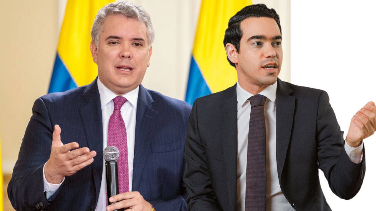 El presidente Iván Duque y el director del DNP, Luis Alberto Rodríguez.