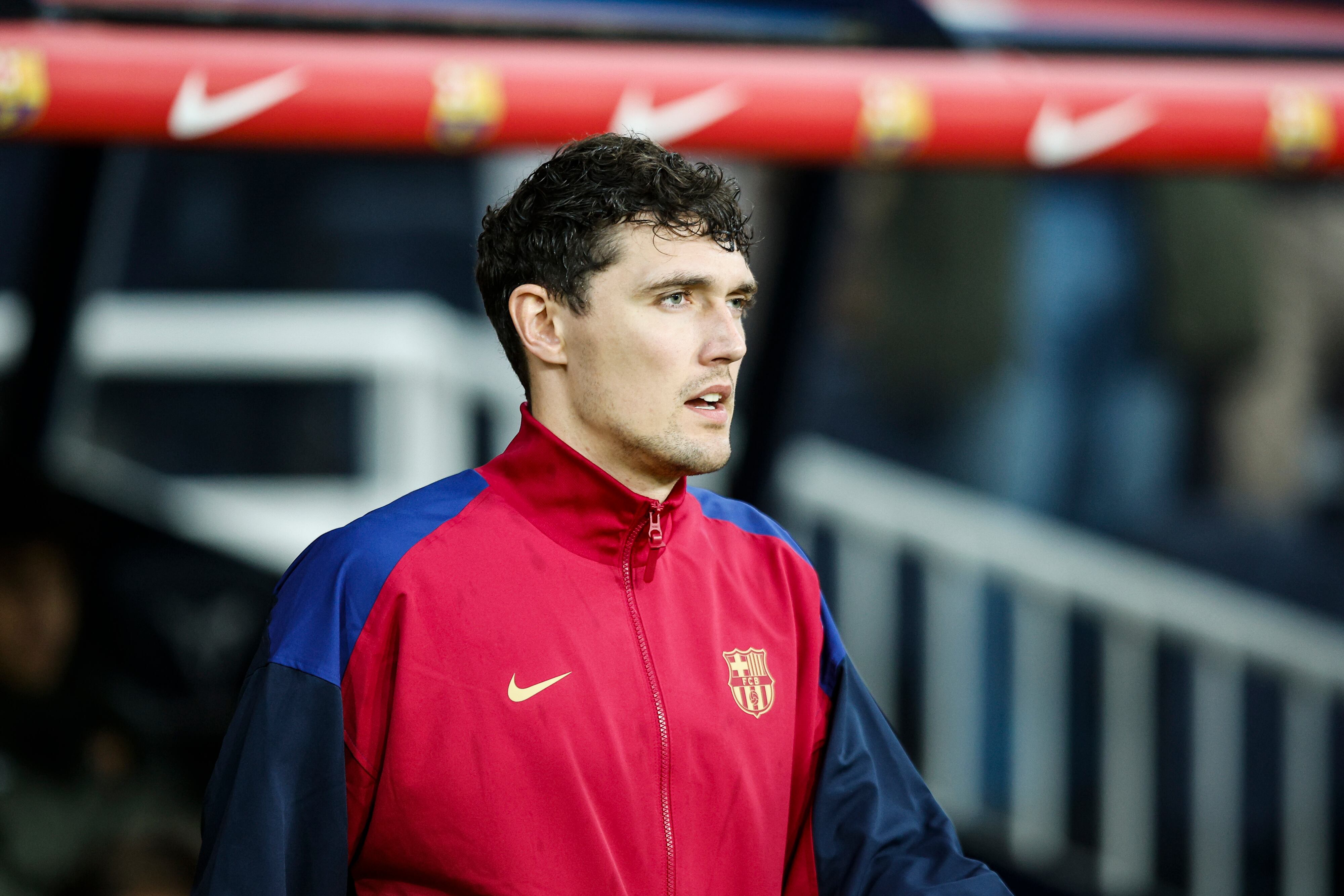 Andreas Christensen del FC Barcelona durante el partido de La Liga EA Sports Match entre el FC Barcelona y el Villareal CF en el Estadi Olimpic Lluis Companys de Barcelona, España, el 27 de enero de 2024.