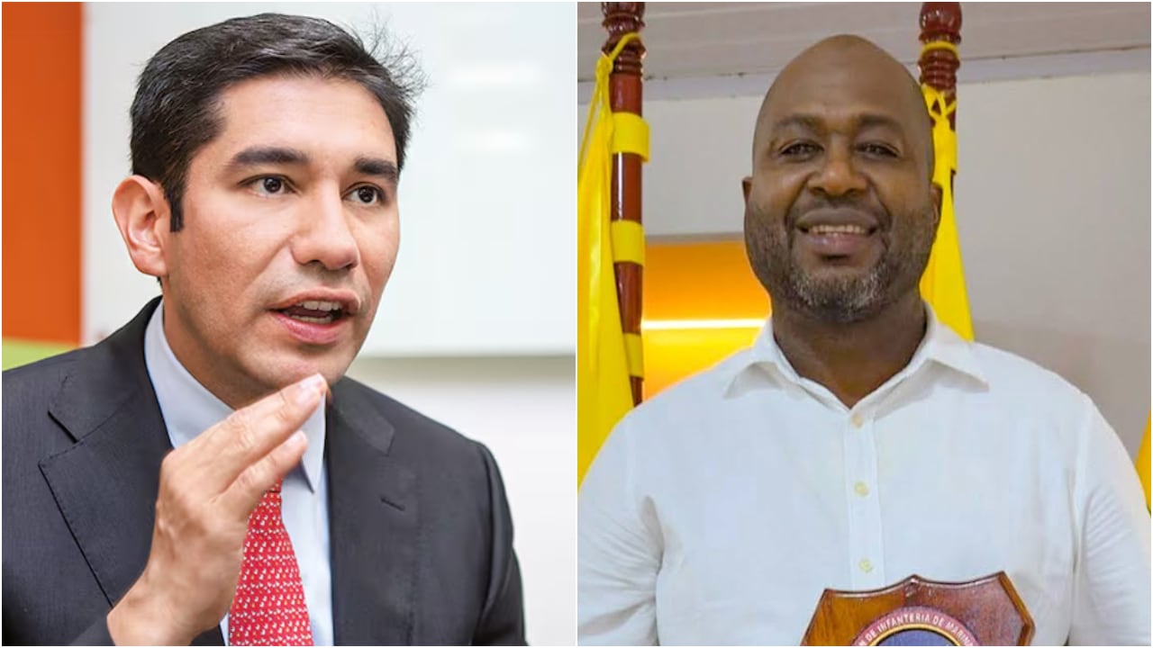 Abogado Gustavo Moreno y Ramiro González, alcalde de María La Baja, Bolívar.