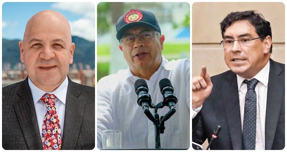 Benjamín Ortiz, Gustavo Petro, Álvaro Hernán Prada.