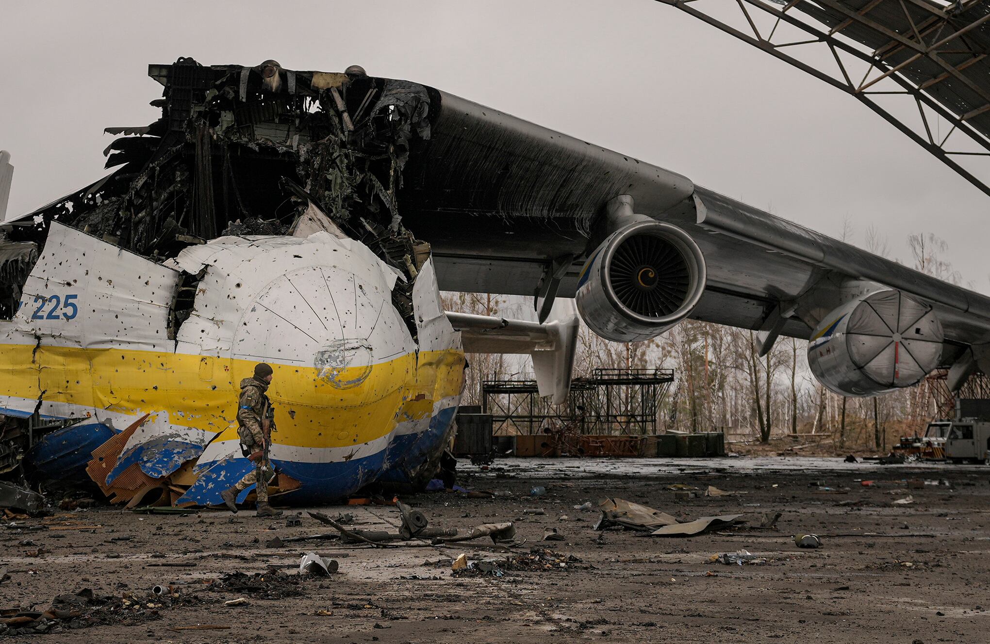 asi quedo el avión de carga Antonov An-225
