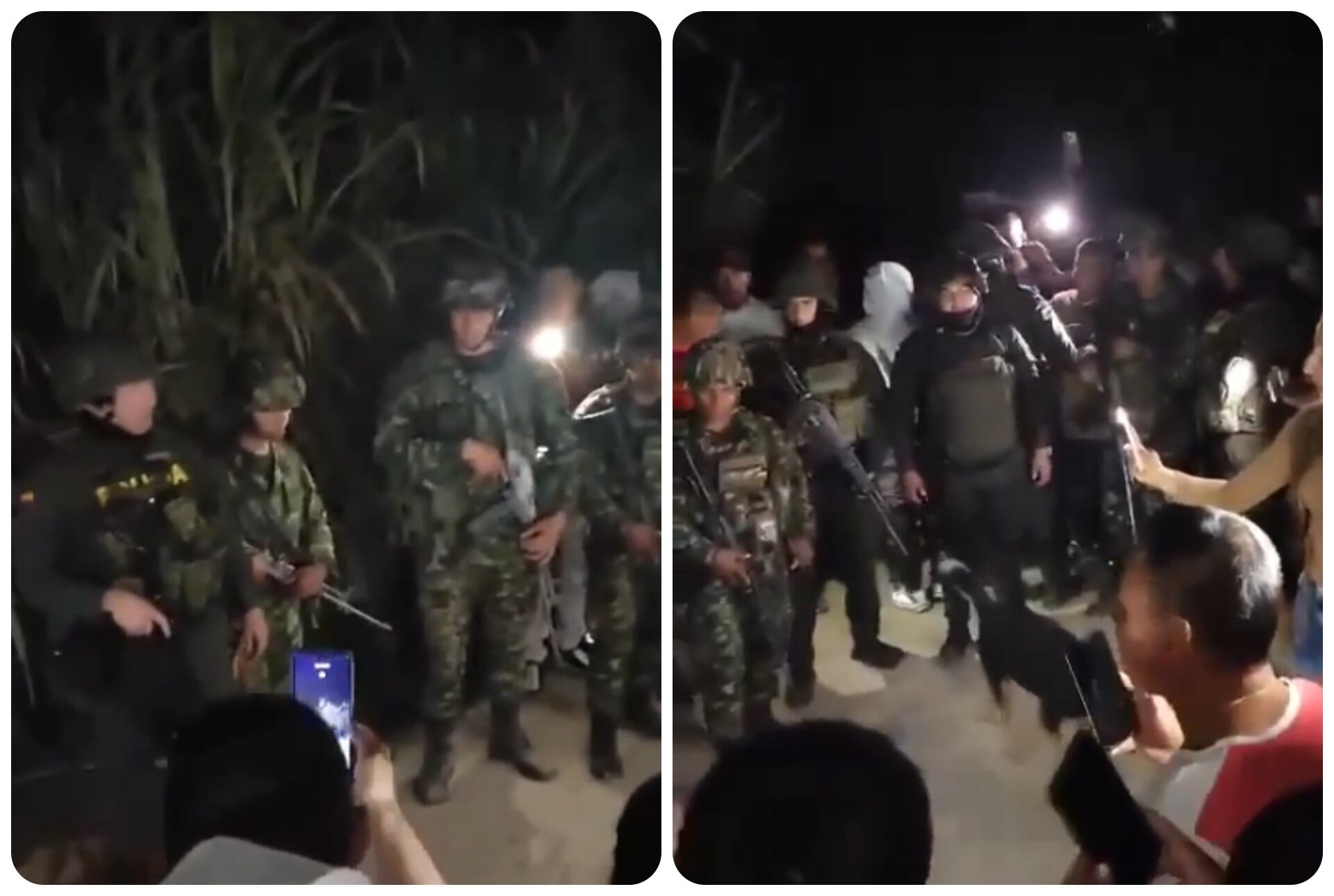Integrantes del Ejército y la Policía fueron secuestrados por la comunidad de Argelia, Cauca.