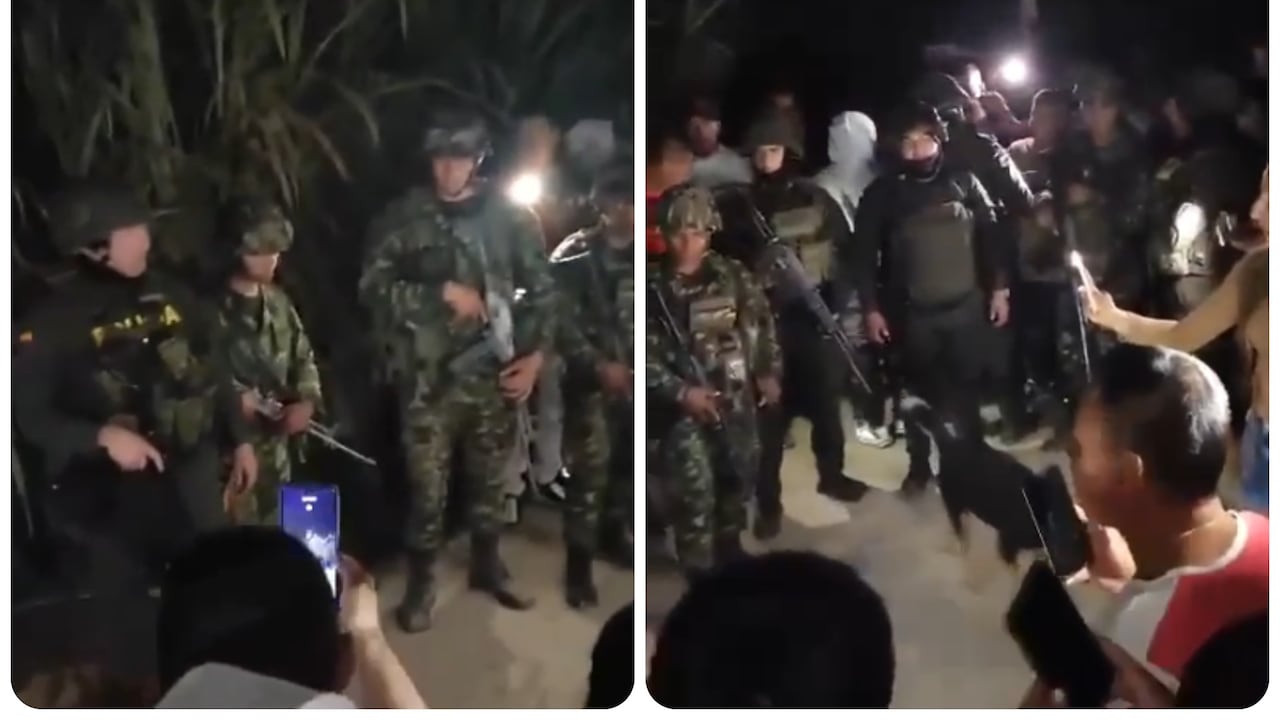 Integrantes del Ejército y la Policía fueron secuestrados por la comunidad de Argelia, Cauca.