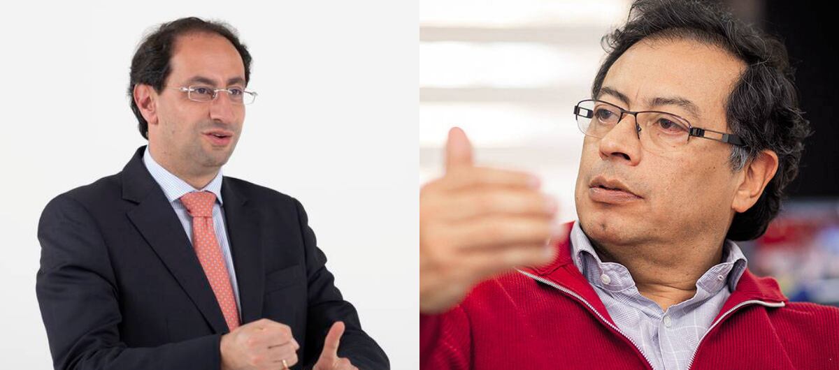 El ministro José Manuel Restrepo y el senador Gustavo Petro