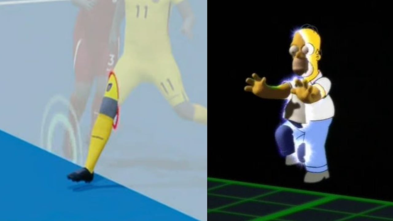 En redes sociales establecieron similitudes entre el modelo 3D del VAR y un capítulo de 'Los Simpson'.