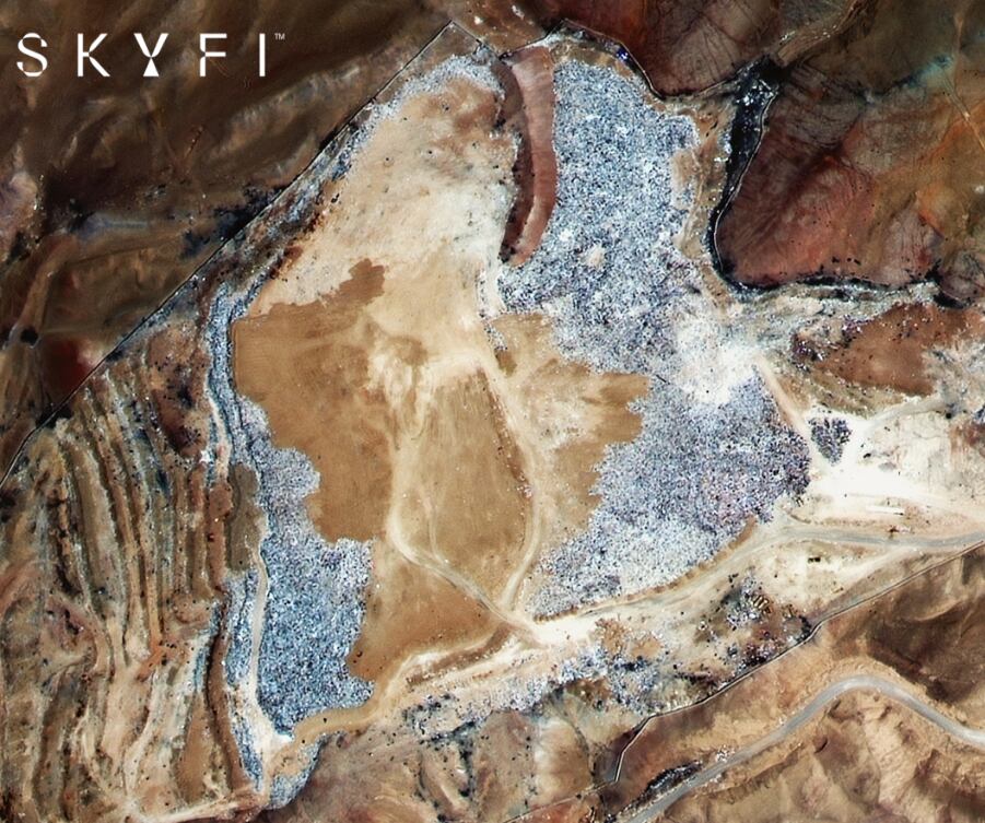 La imagen retrata una porción del desierto de Atacama, en Chile.