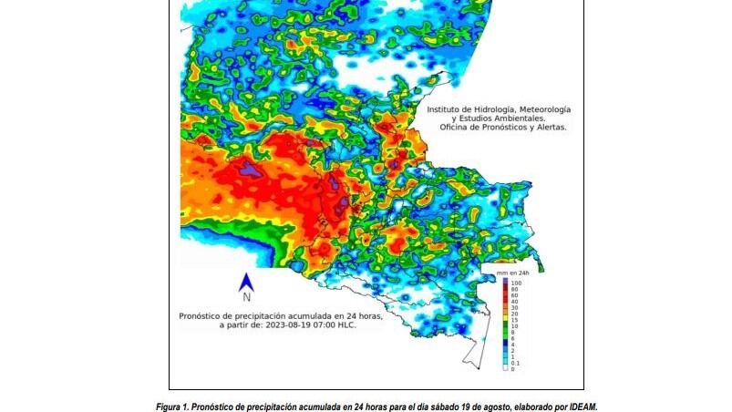 Pronóstico de lluvias para el sábado 19 de agosto