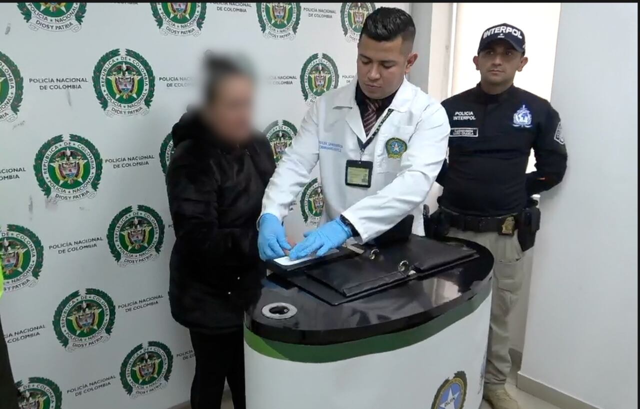 La organización era liderada por una mujer identificada como Katherine contra quien fue expedida una notificación azul de Interporl. Foto Cortesía Dijín