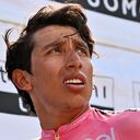 Egan Bernal en la etapa 19 del Giro de Italia 2021.