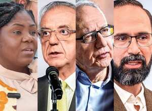 La vicepresidenta y ministra de Igualdad, Francia Márquez, el ministro de Defensa, Iván Velásquez, el ministro de Salud, Guillermo Jaramillo y el ministro de Minas, Andrés Camacho. Foto: Semana