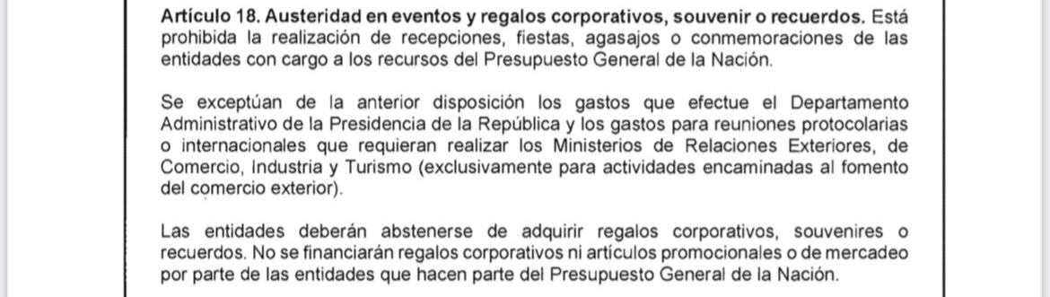 Decreto del Gobierno sobre austeridad en el gasto