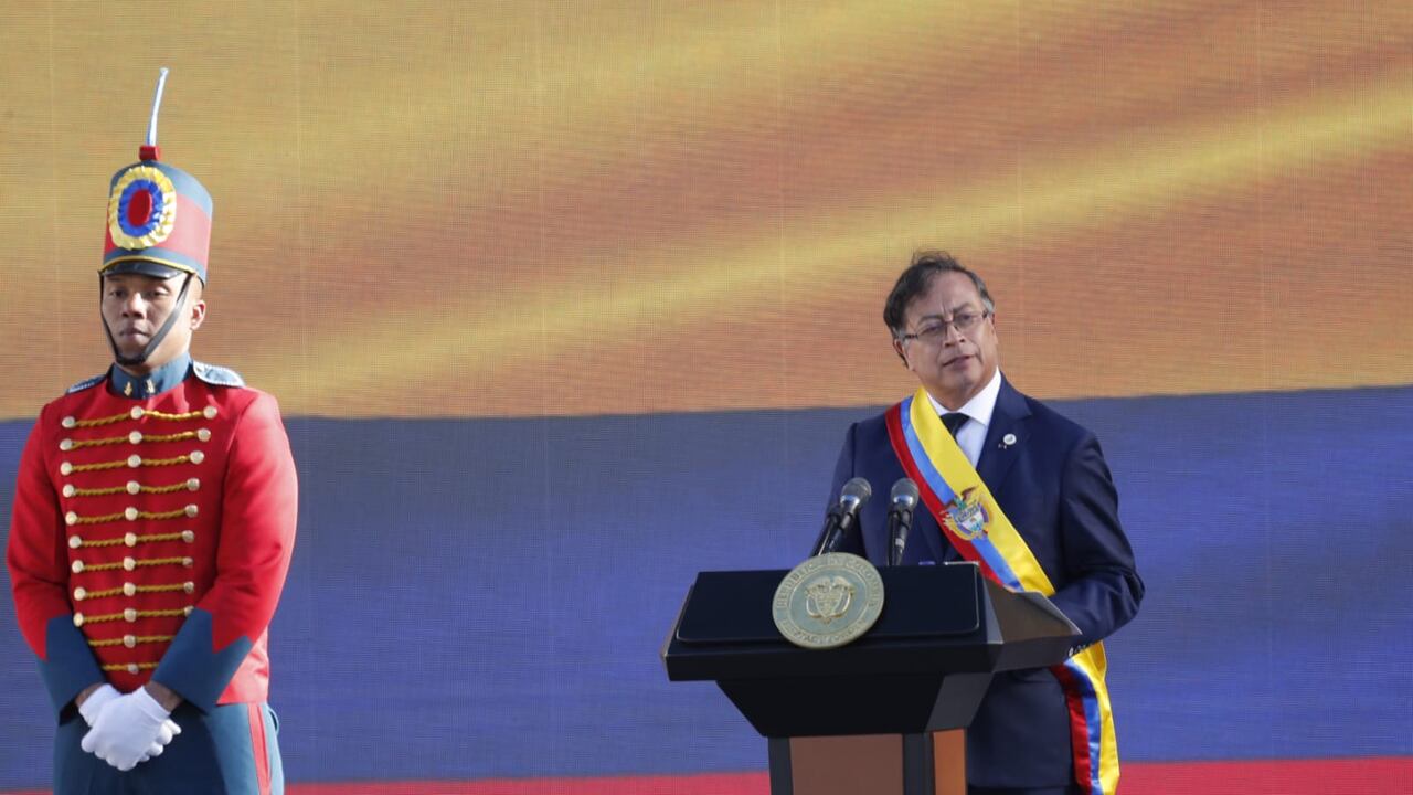 Posesión Presidente Gustavo Petro, discurso con la espada de Bolívar