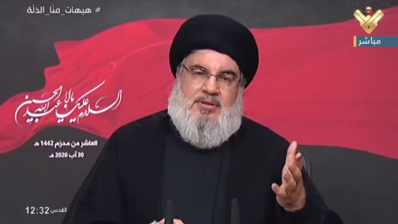 El secretario general de Hezbolá, Hasán Nasralá
AL MANAR
(Foto de ARCHIVO)
30/8/2020