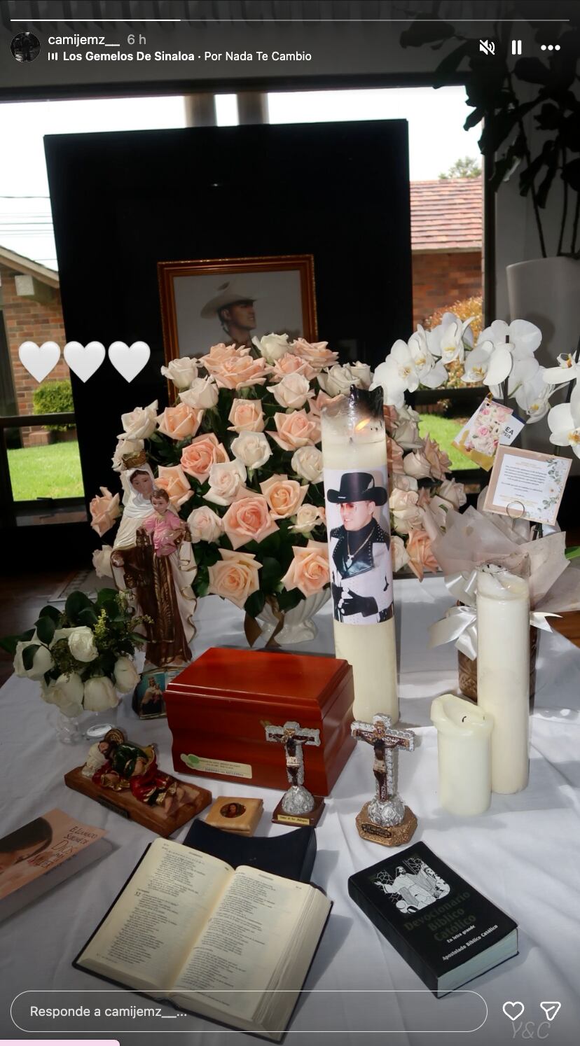 Hija de Yeison Jiménez mostró el altar que le tienen al cantante