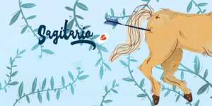 El signo Sagitario ilustrado por Nicolás Gutiérrez Pinedo.