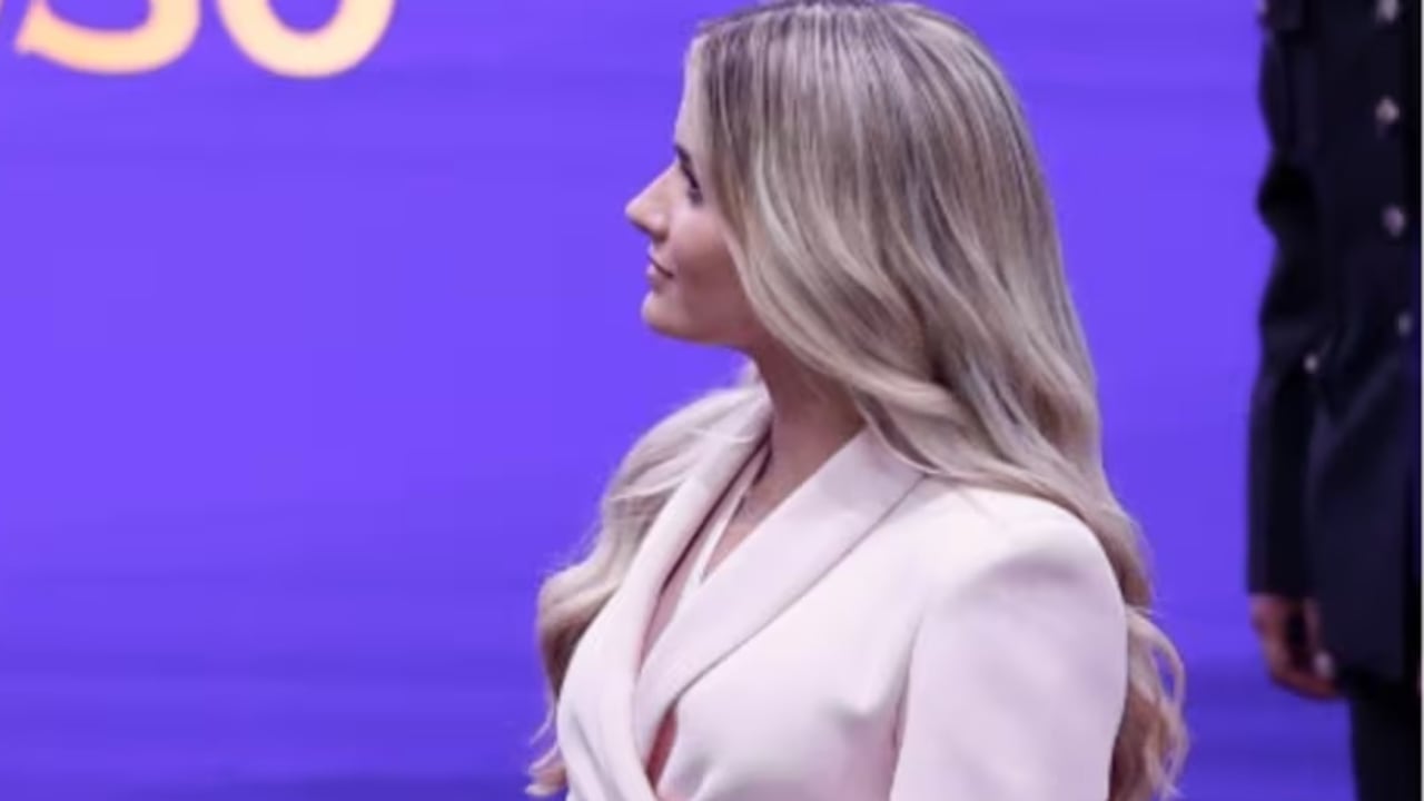 Ana Lucía Pineda en la posesión presidencial
