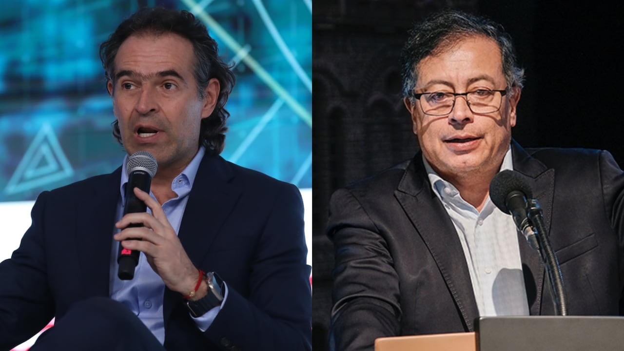 De izquierda a derecha en la imagen: Federico Gutiérrez y Gustavo Petro.