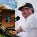 El presidente Gustavo Petro compartió en sus redes sociales una imagen de las viviendas, que según él, está construyendo su gobierno en Chocó.