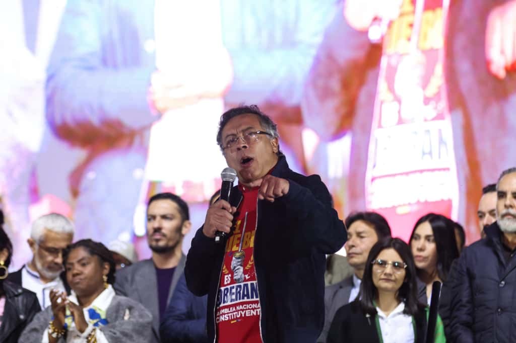 Presidente Gustavo Petro en la Plaza de Bolívar
