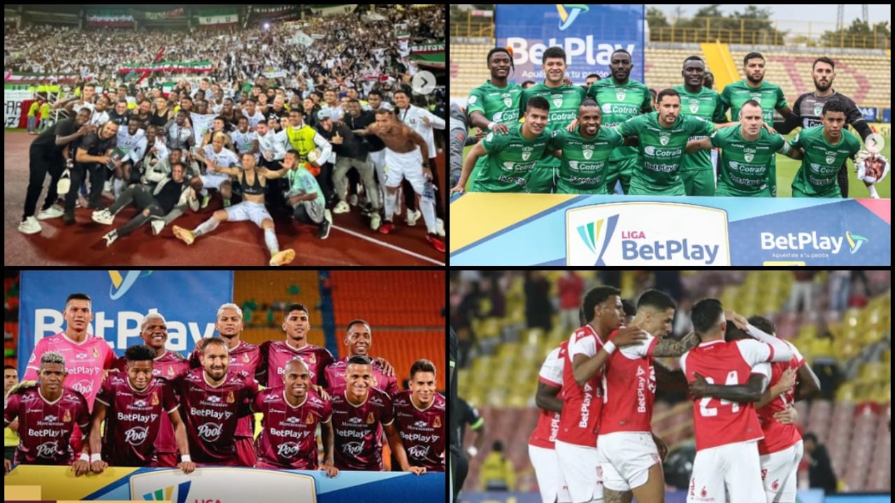 Once Caldas, Equidad, Tolima y Santa Fe