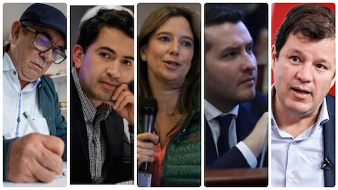 Rodrigo Londoño, Daniel Briceño, Cristina Plazas, Jaime Felipe Lozada y Víctor Muñoz.
