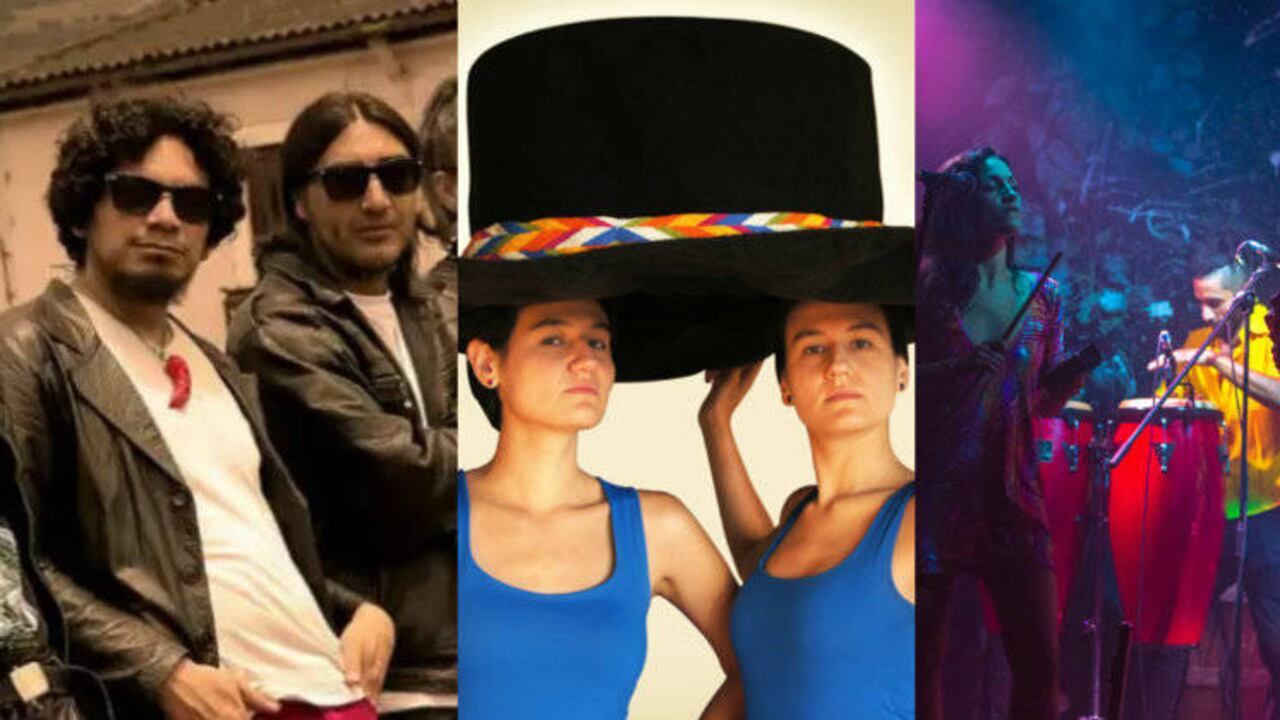 De izquierda a derecha: Los Ajíces, La Áñez y La Sonora Mazurén, que se presentarán este fin de semana en el Festival Colombia al Parque.
