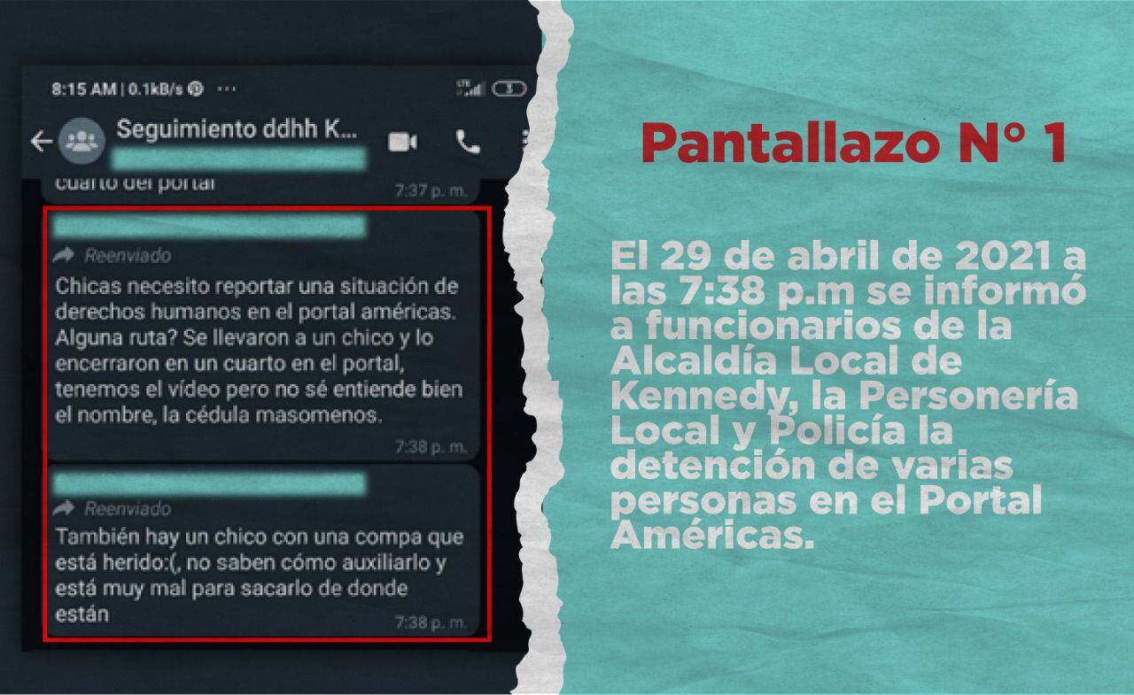 Parte de la conversación Cristian Cabrera en el grupo de WhatsApp con demás funcionarios de la Alcaldía.