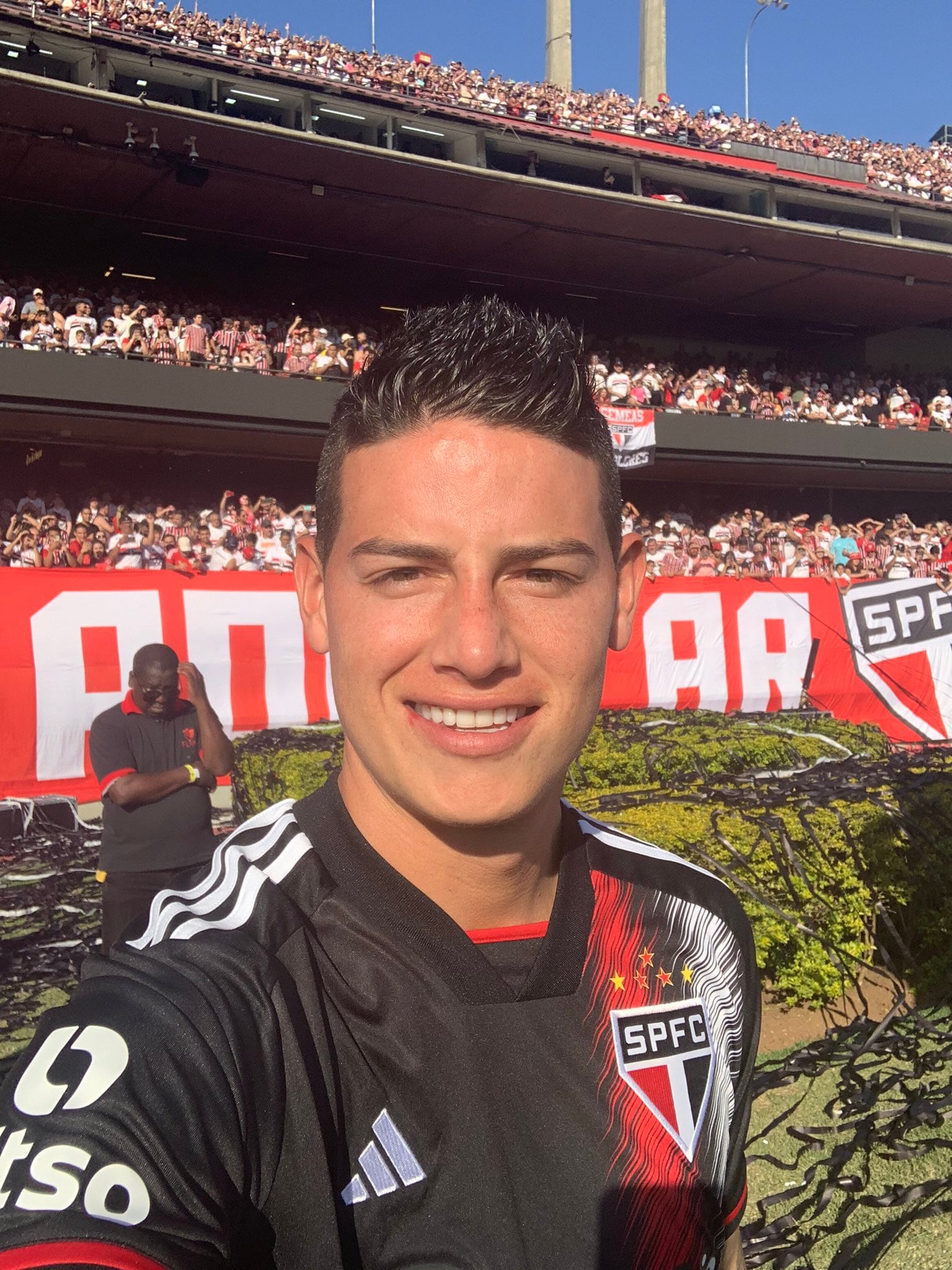 James Rodríguez en su presentación con Sao Paulo.