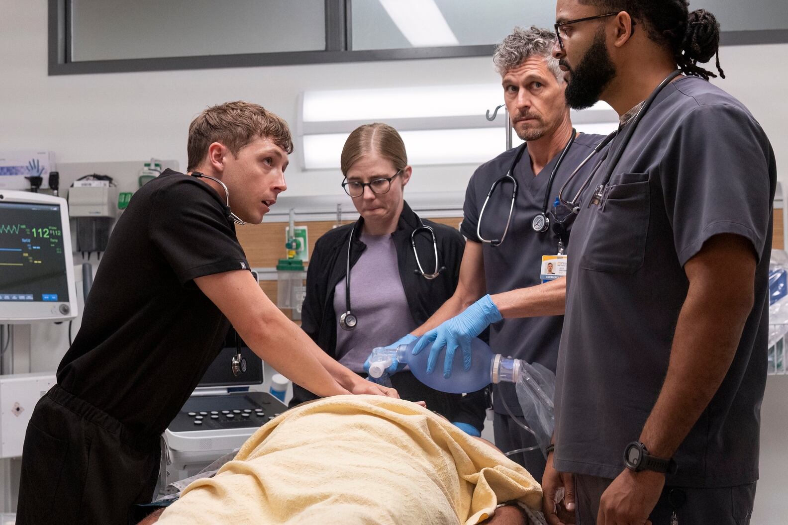 Mr. Milton still has no pulse. Whitaker won’t give up. (Warrick Page/MAX)