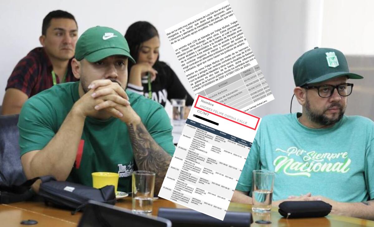 Los contratos de los líderes de la barra Los del Sur con asuntos políticos.