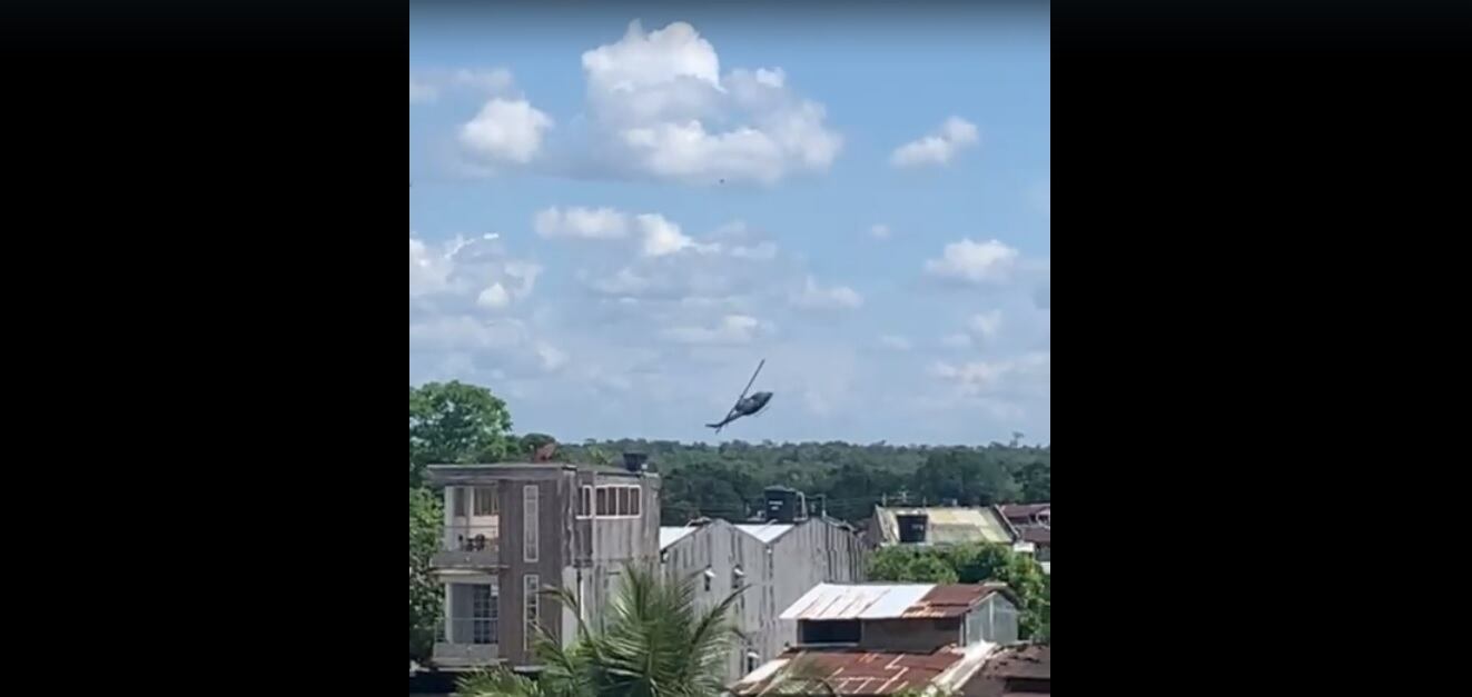 Atención: cayó un helicóptero del Ejército en zona urbana de Quibdó, Chocó.