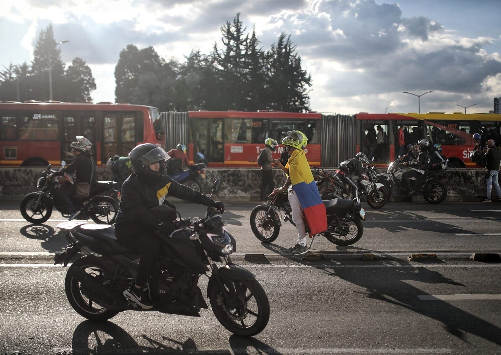 Manifestación de motociclistas Bogota