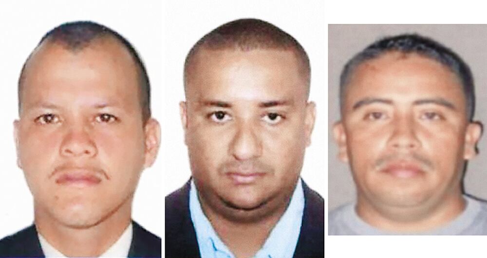 De izquierda a derecha, Wilmer Antonio Giraldo, alias Siopas, asesinado por sus socios; Jesús Ávila Villadiego, alias Chiquito Malo, y José Gonzalo Sánchez, alias Gonzalito, cabecillas del Clan del Golfo. Aunque hay un enfrentamiento entre ellos, están alineados con la negociación.