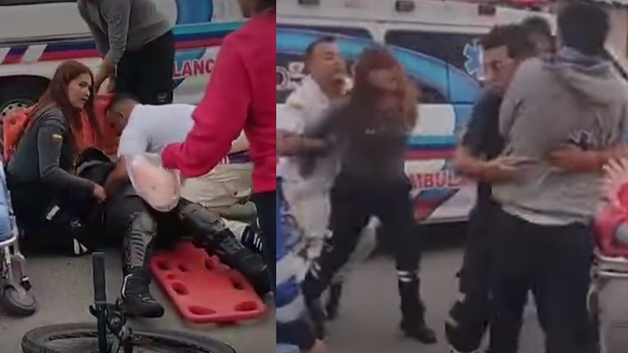 Una mujer y un hombre, paramédicos, se fueron a los golpes mientras atendían una emergencia.