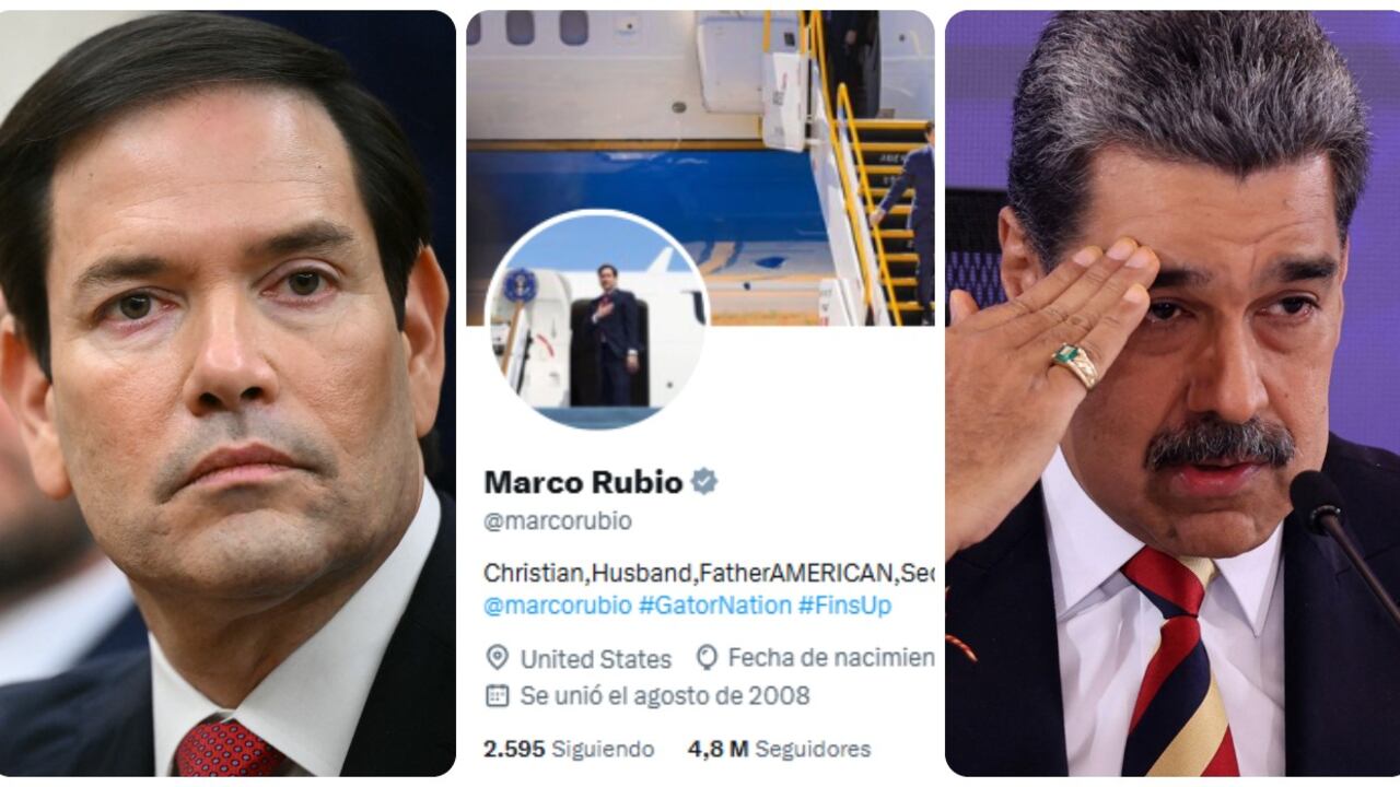 Marco Rubio y Nicolás Maduro.