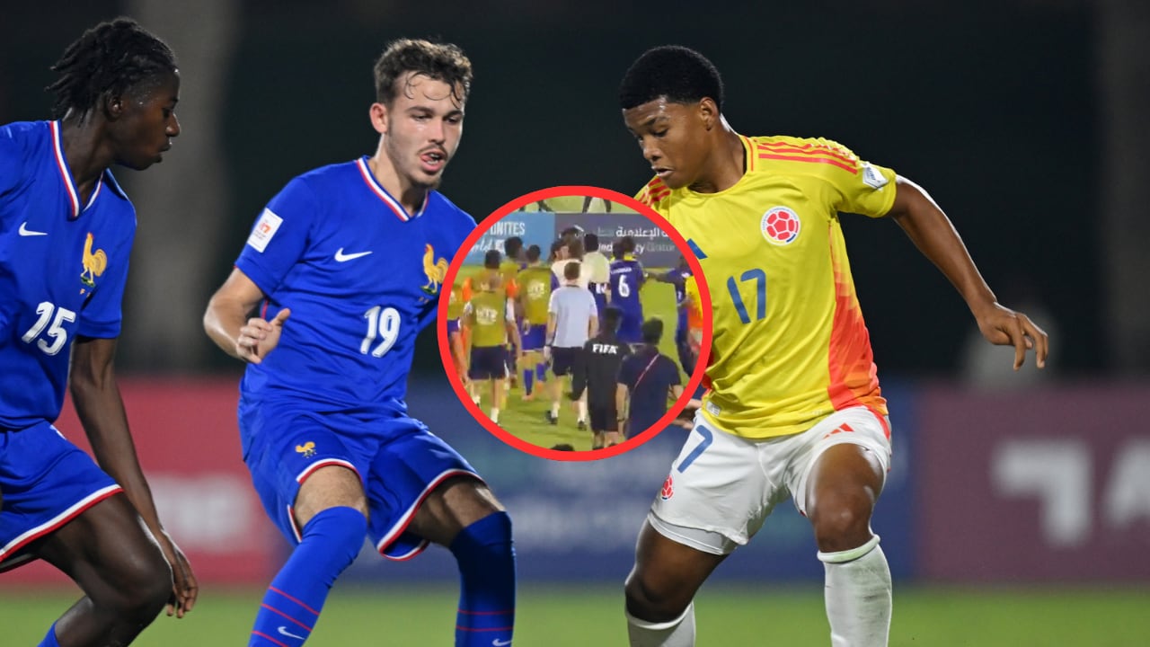 Salió video de la bochornosa pelea entre jugadores de Colombia y Francia por el Mundial Sub-17.