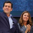 Exministro Rodrigo Lara y su esposa María José Valenzuela.