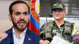 Presidente Abelardo De La Espriella y alias Iván Mordisco.