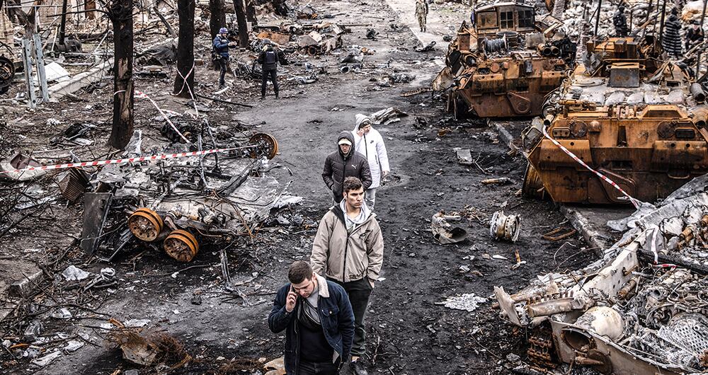 Bucha (Ucrania), escenario de una masacre cometida por el ejército ruso