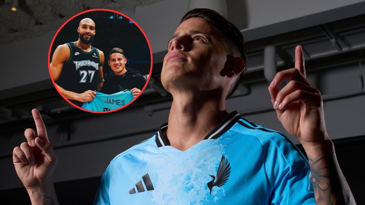 James Rodríguez en juego de la NBA tras su llegada a Minnesota United.