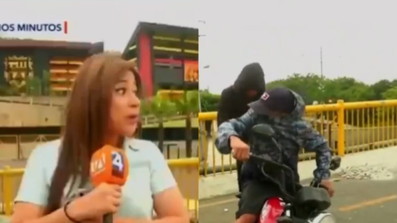 Los hombres huyeron al percatarse que estaban siendo grabados.